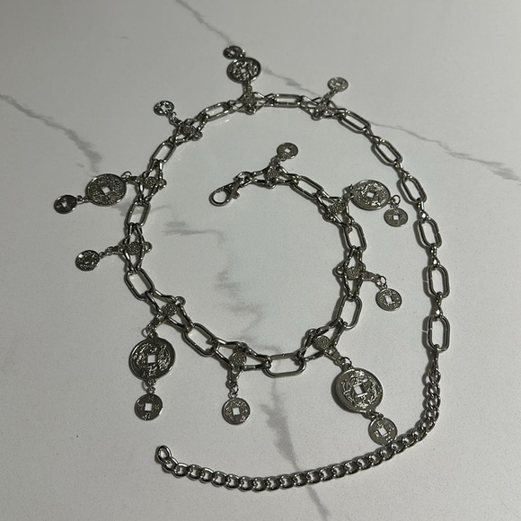 Zara Silver Chain Belt - Picture 1 of 8